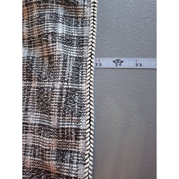 Max Studio Textured Top Black White Plaid S 3/4 Sleeve Retro Glam Lagenlook - Picture 7 of 7